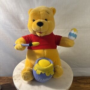 Vintage 1990s Disney Winnie Pooh Animated 10" Easter Plush Tested Works